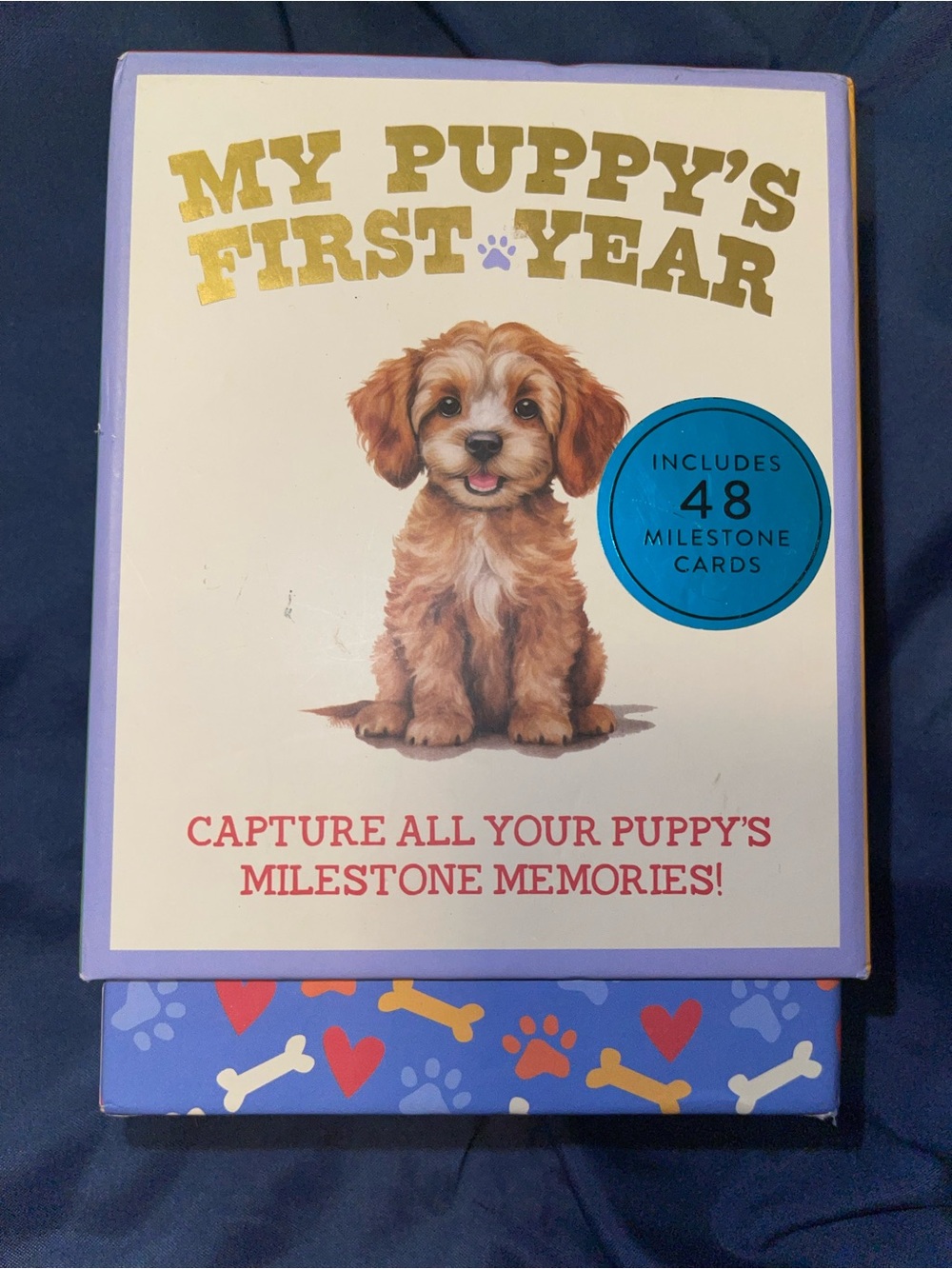 My Puppy’s First Year 48 Milestone Cards - Purple